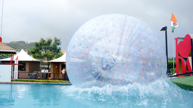 Must Try Aqua Zorb at Della Adventure Park